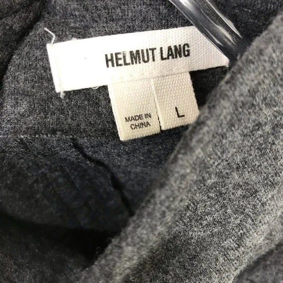 HELMUT LANG 100% Wool Zipper Dress Gray Size L - Picture 12 of 14